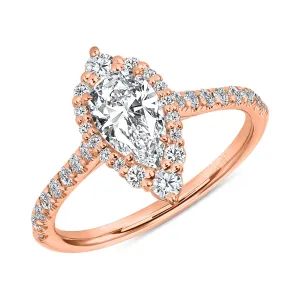 0.43ctw Diamond Engagement Ring, Rose Gold