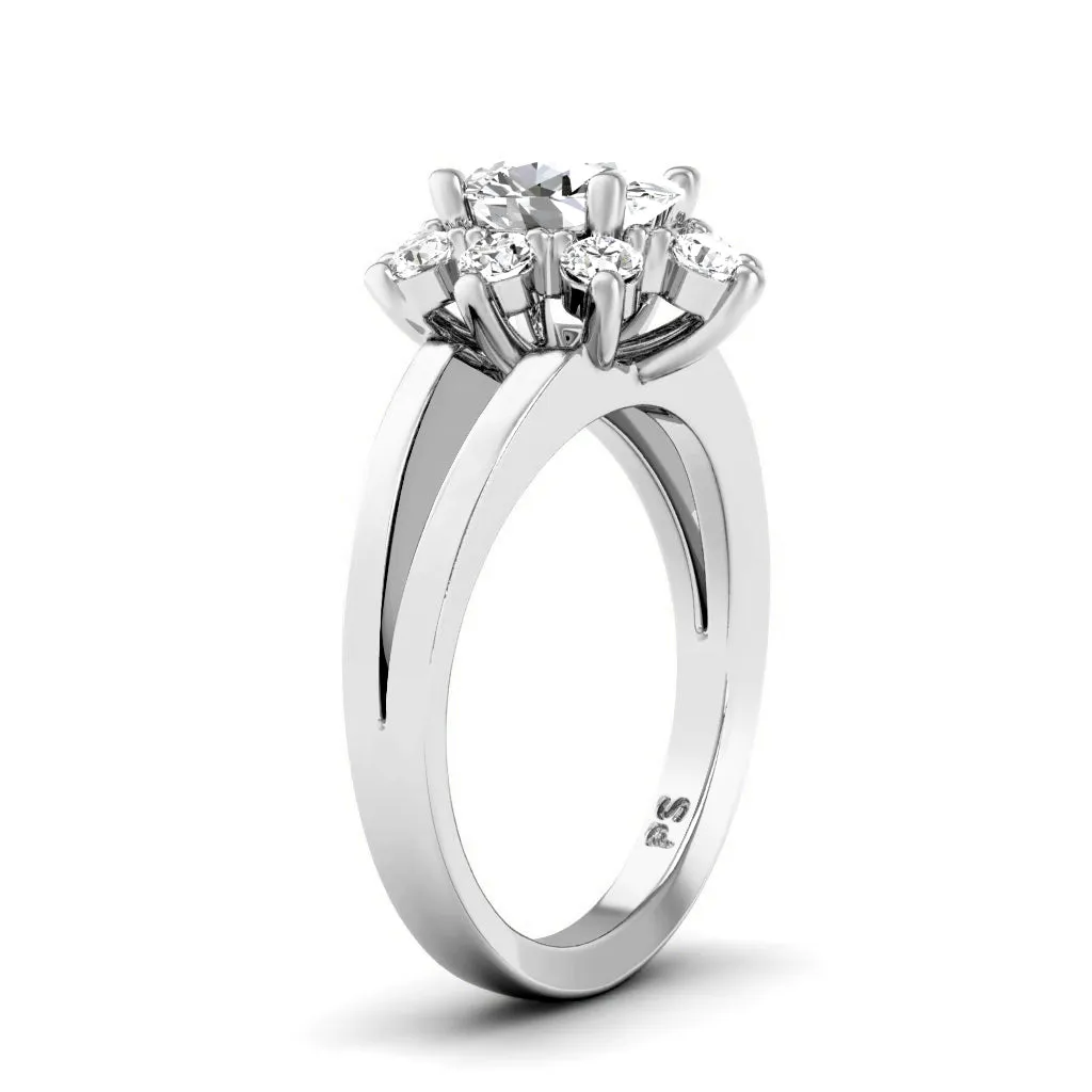 0.75-1.90 CT Round & Oval Cut Diamonds - Engagement Ring