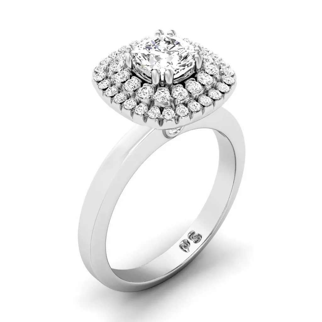 0.84-3.34 CT Round & Cushion Cut Lab Grown Diamonds - Engagement Ring