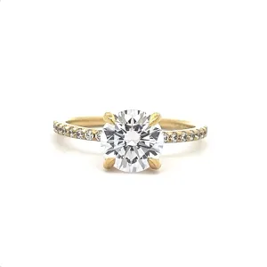 1 1/2 ctw french-set round diamond engagement ring