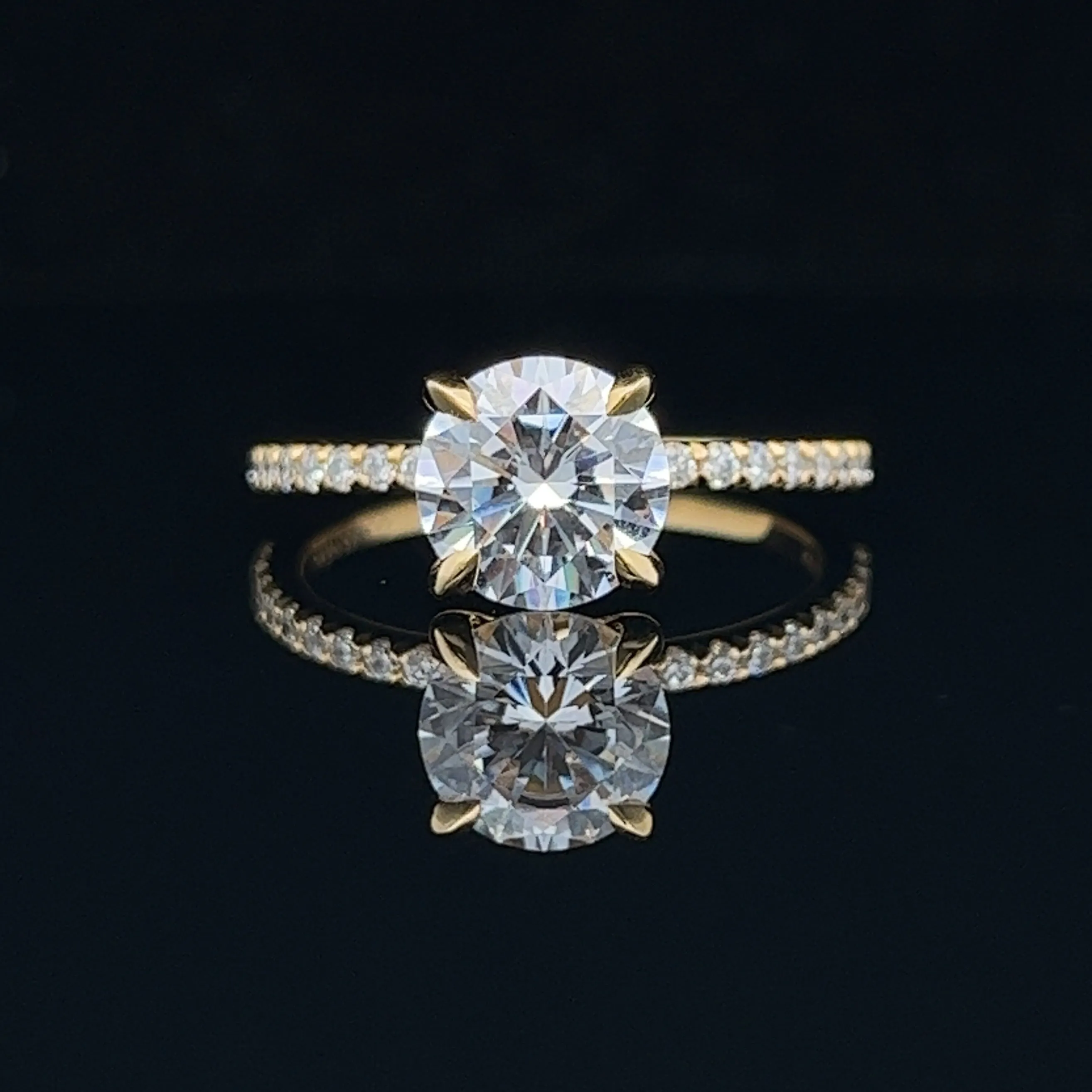 1 1/2 ctw french-set round diamond engagement ring