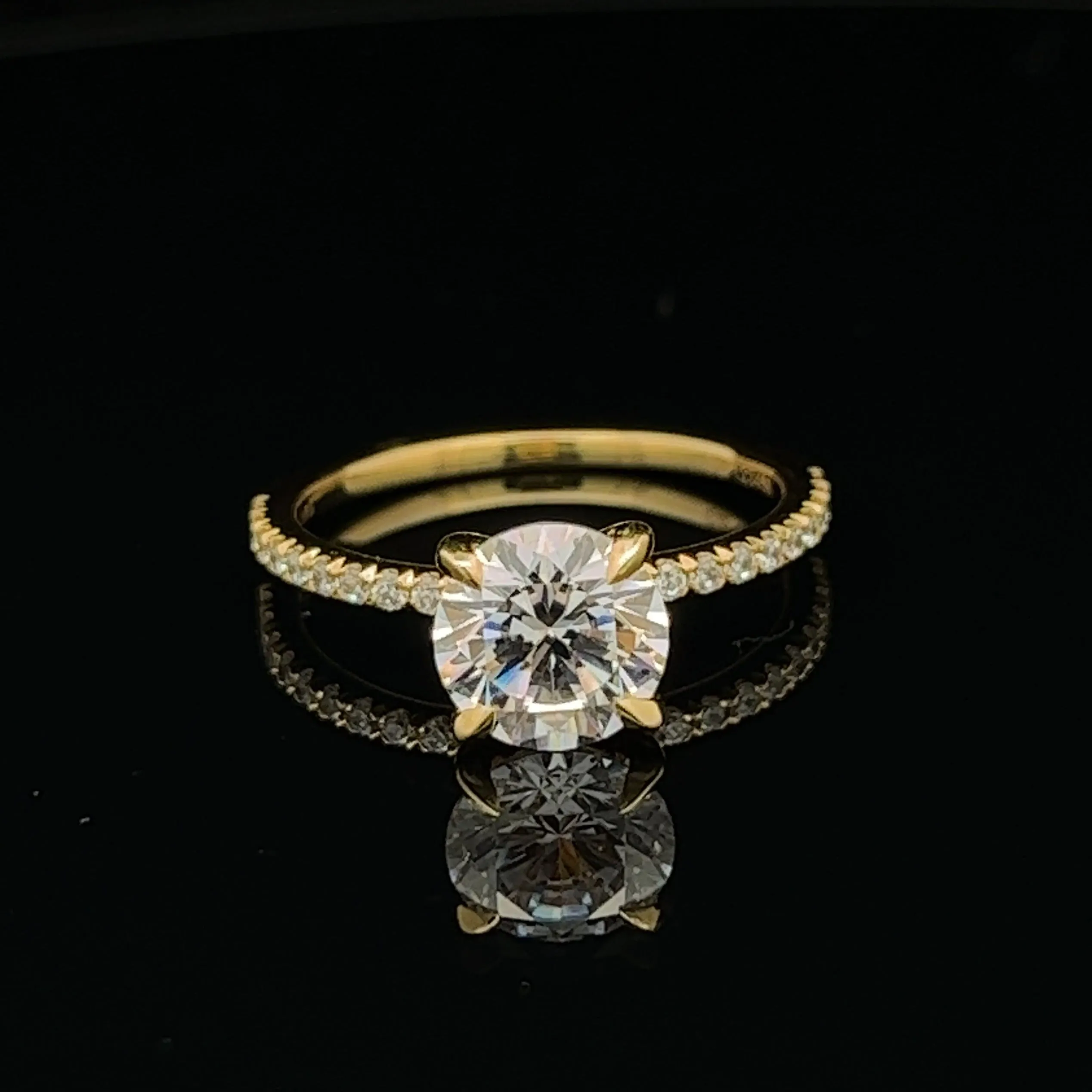 1 1/2 ctw french-set round diamond engagement ring