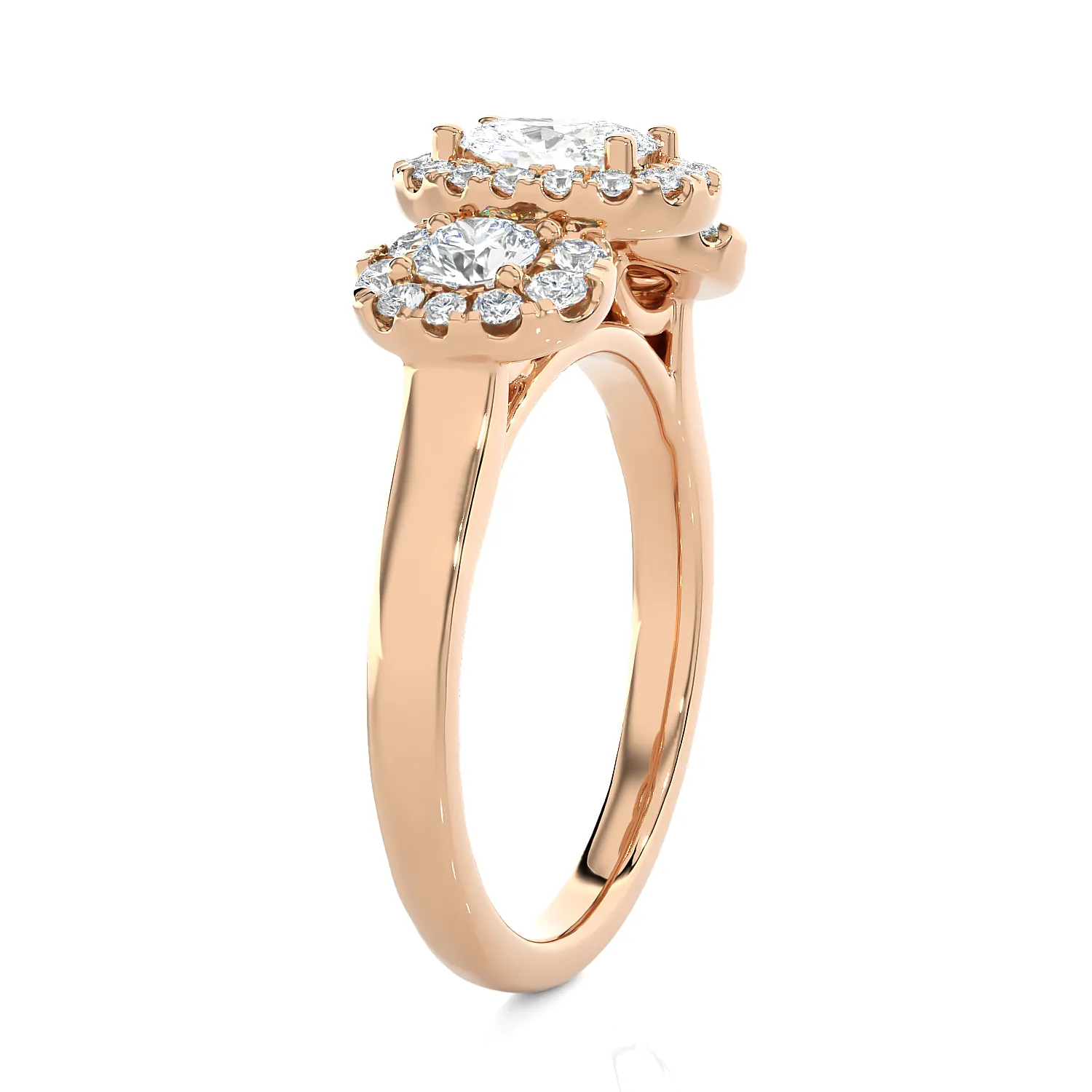 1 3/8 ctw Oval Three Stone Lab Grown Diamond Ring