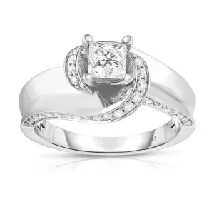 1 CTW Diamond Engagement Ring in 14KT White Gold