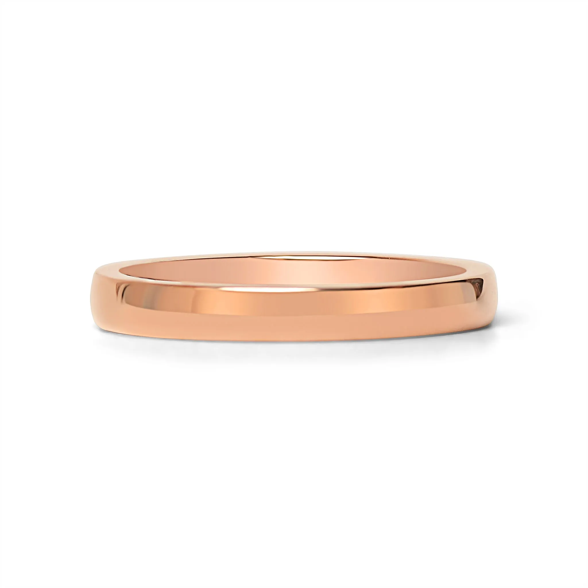 10 Pack - 3mm Size 6 Rose Gold Rounded Stainless Steel Blank Rings / CFR7008