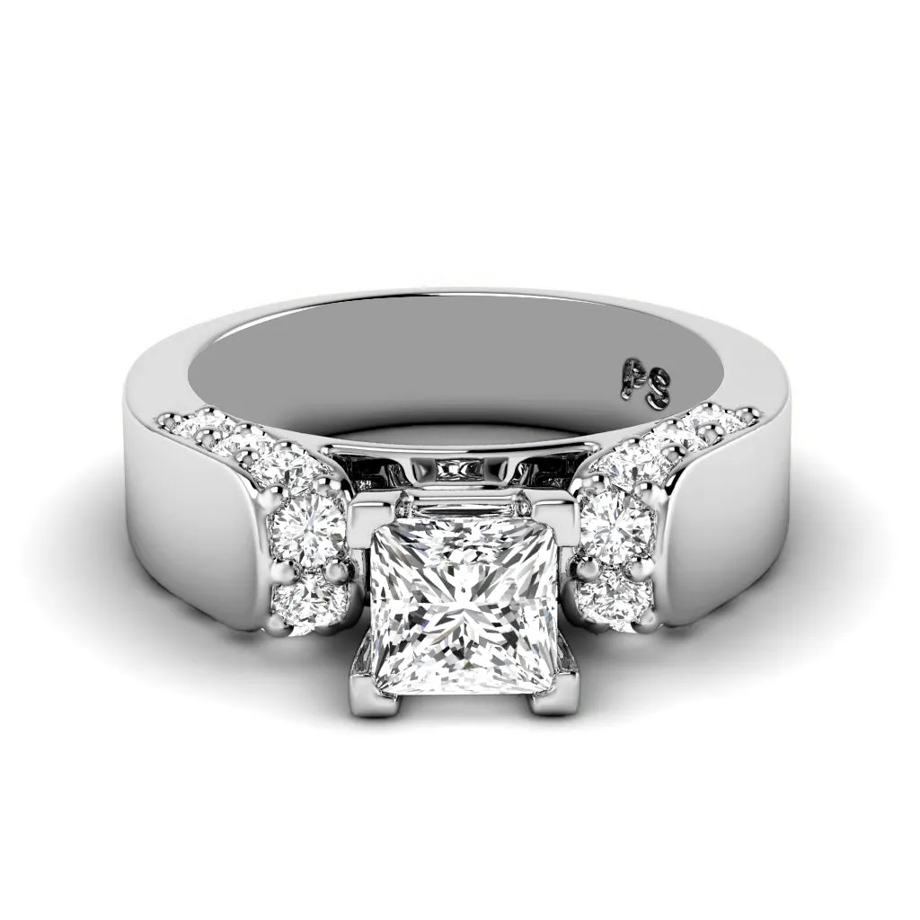 1.00-2.15 CT Round & Princess Cut Diamonds - Engagement Ring