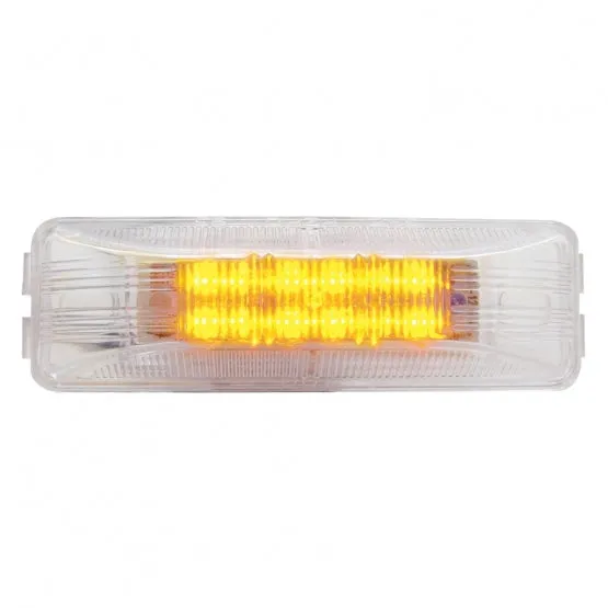 12 LED Rectangular Clearance/Marker Light- Amber LED/Clear Lens