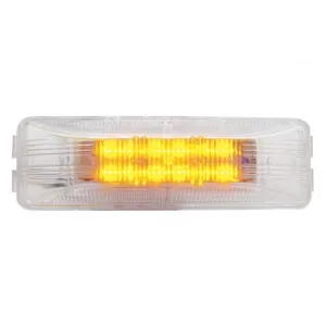 12 LED Rectangular Clearance/Marker Light- Amber LED/Clear Lens