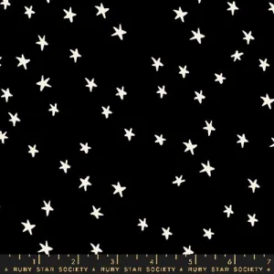 1/2 Yard - 108" Starry Wideback Black RS4111 50