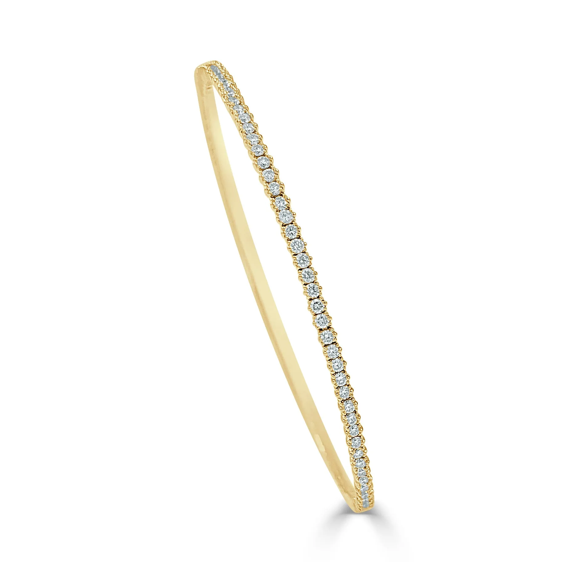 14k Gold & Diamond Flexible Bangle - 0.75ct