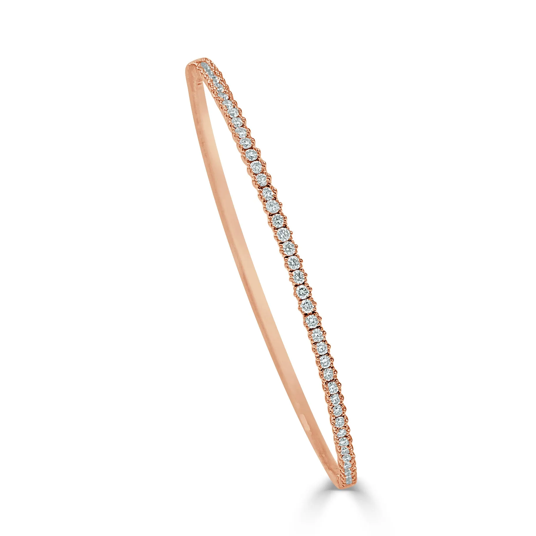 14k Gold & Diamond Flexible Bangle - 0.75ct