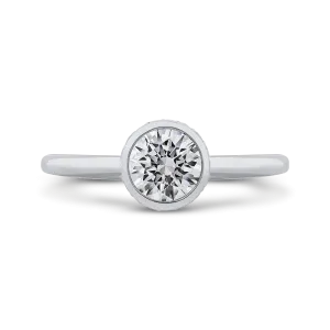 14K White Gold Round Diamond Classic Engagement Ring