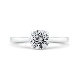 14K White Gold Solitaire Engagement Ring (Semi-Mount)