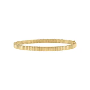 14KT GOLD RIDGE BANGLE BRACELET