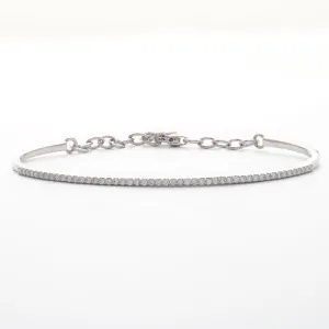 14KW 0.50CTW DIAMOND ADJUSTABLE BANGLE