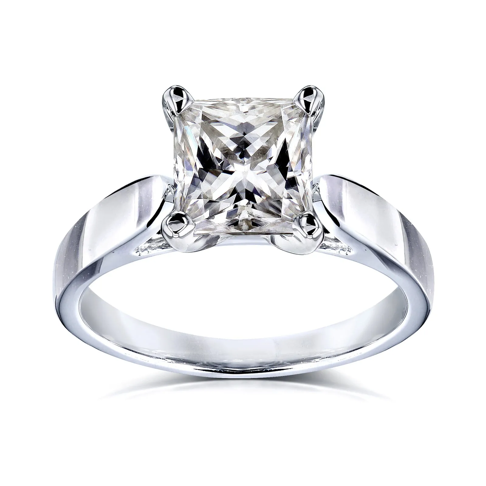 1.5ct Princess Moissanite Solitaire Ring