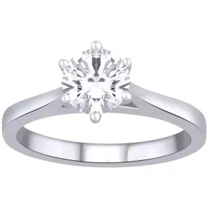 18CT WHITE GOLD 1.00CT DIAMOND SOLITAIRE RING