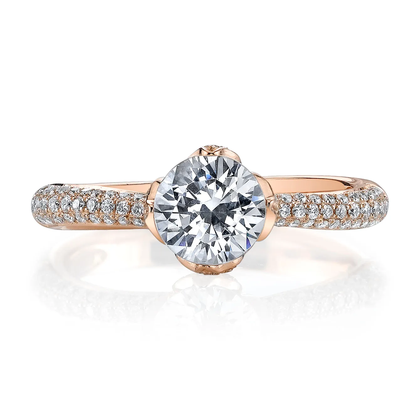 18K Rose Gold Diamond Engagement Ring