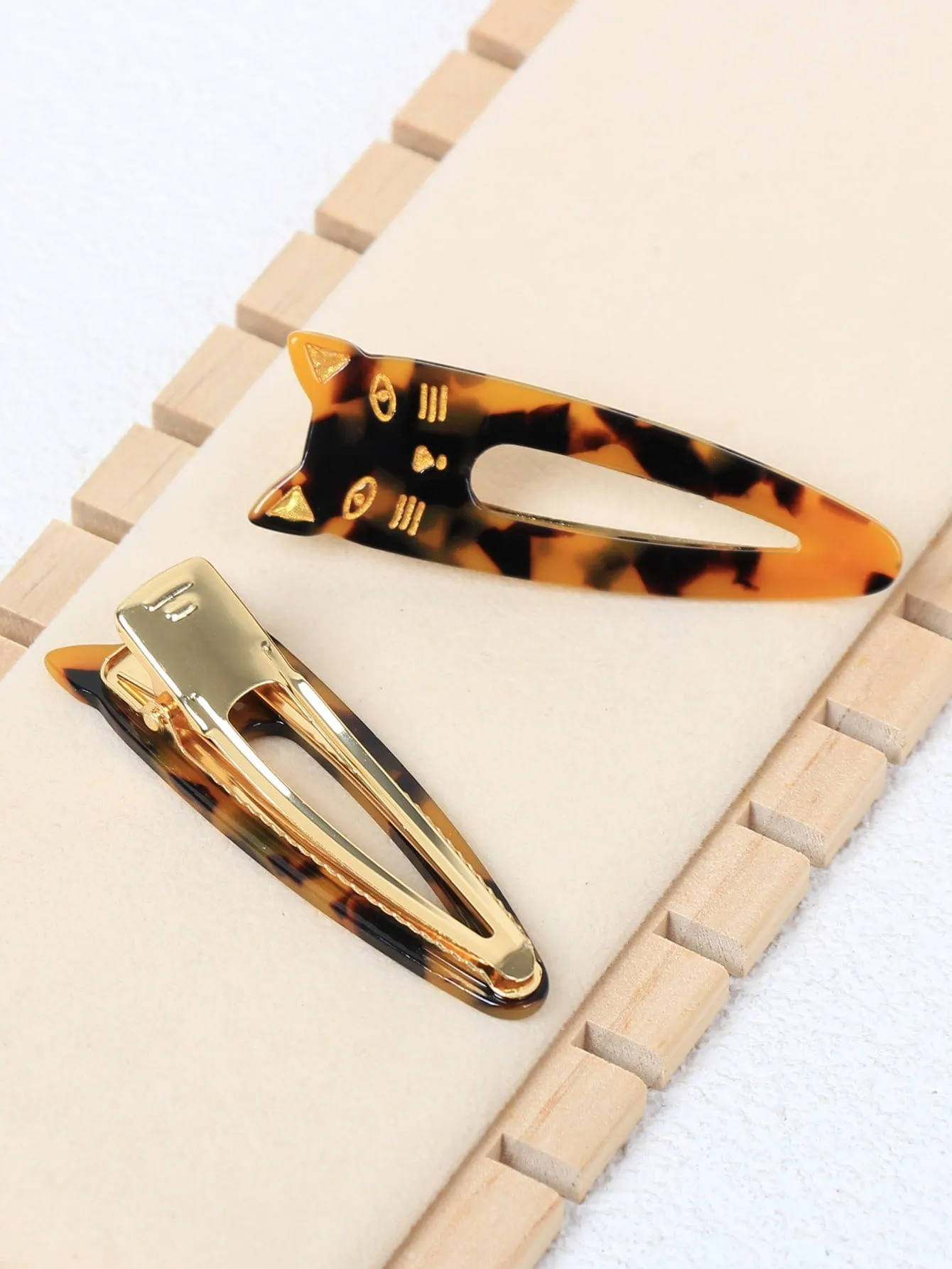 2pcs Alligator Hair Clip Cat Shaped Hair Clips for Women Barrette Styling Hair