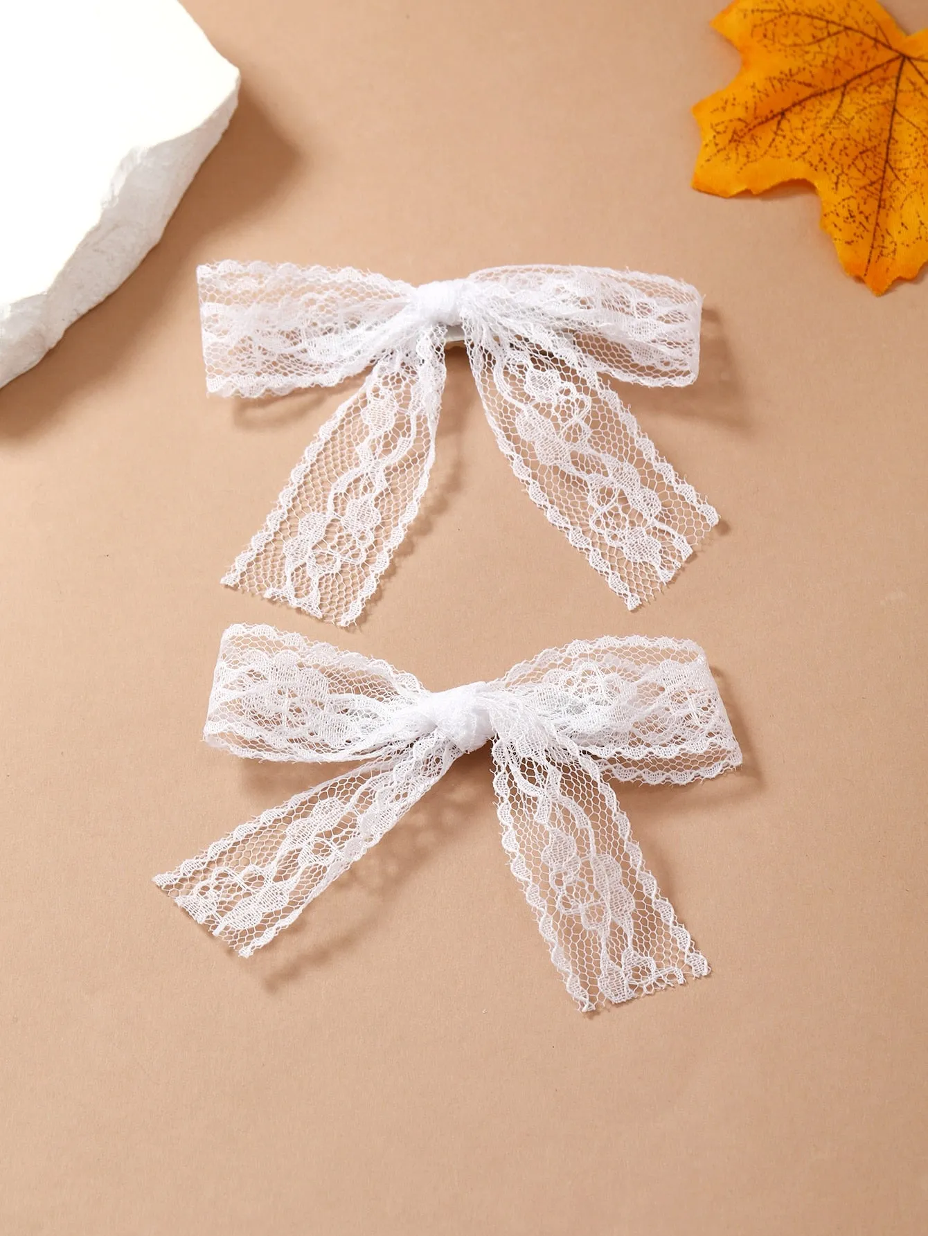 2pcs Lace Bow Style Hair Clip for Women Barrette Styling Hair Accessories