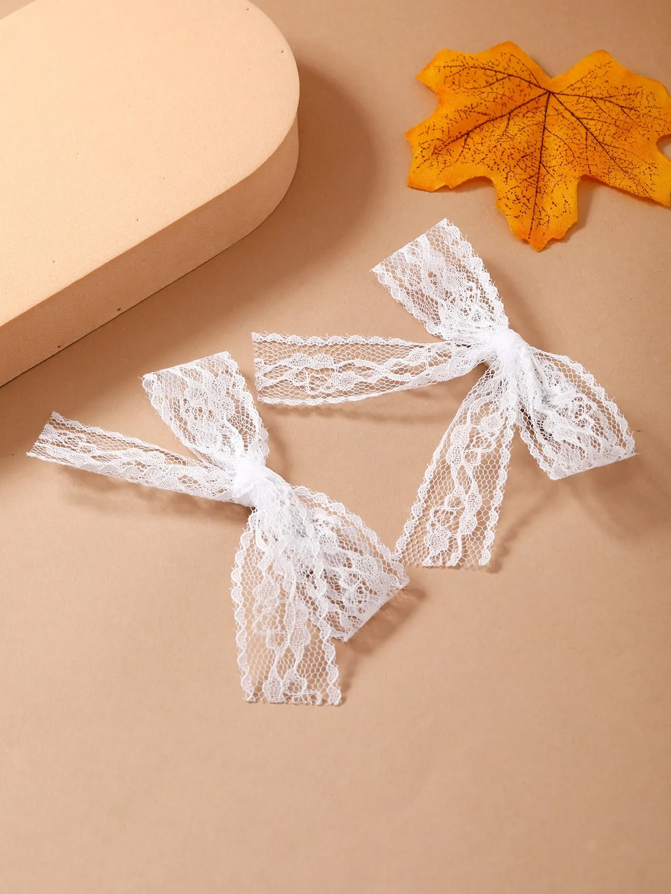 2pcs Lace Bow Style Hair Clip for Women Barrette Styling Hair Accessories