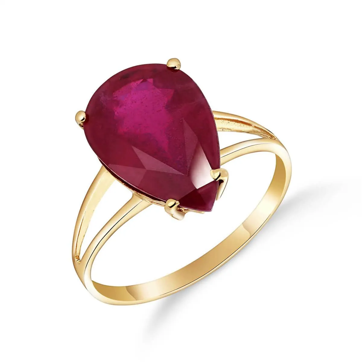 5 Carat 14K Solid Yellow Gold Nuance Upon Ruby Ring