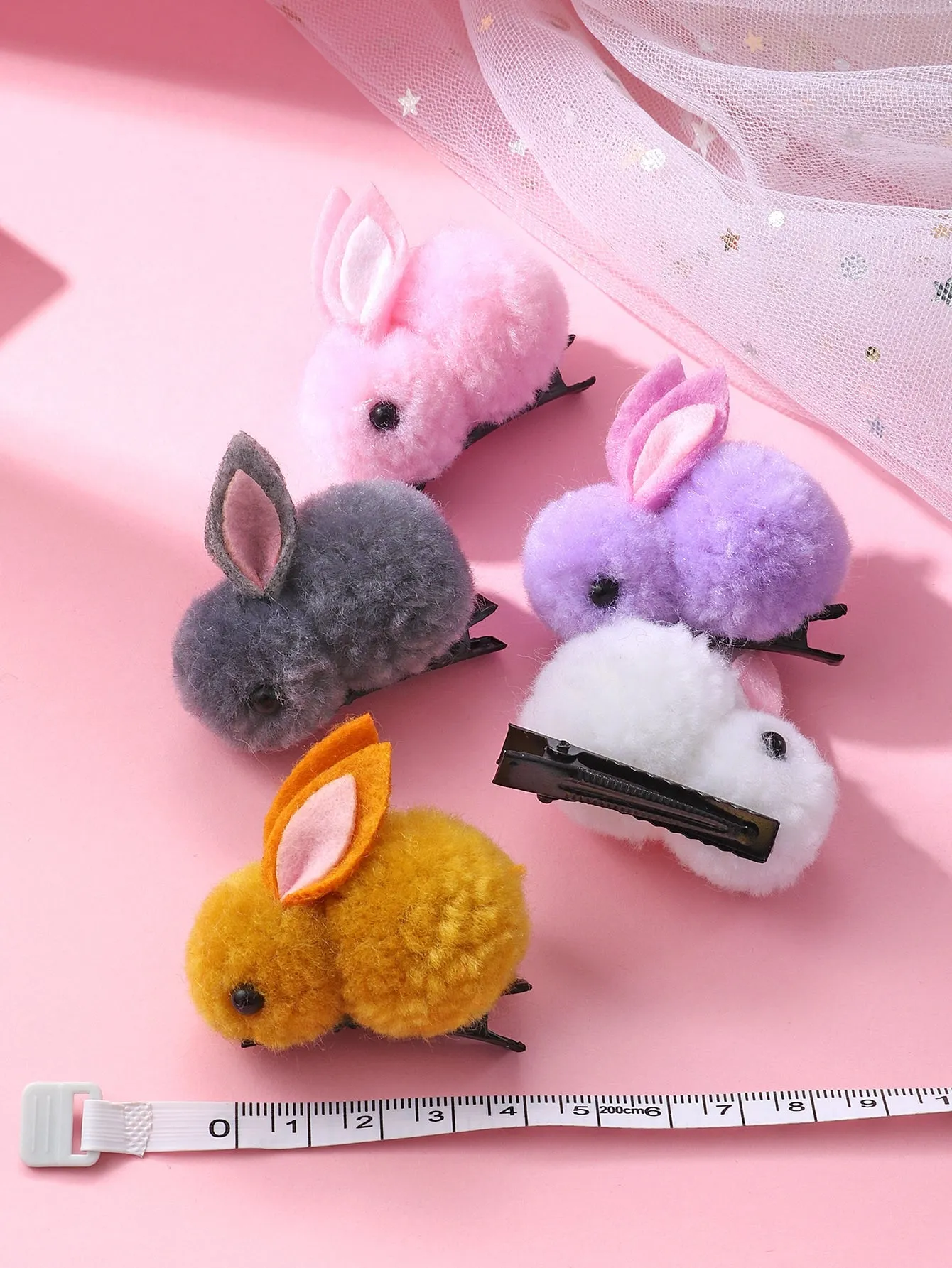 8pcs Rabbit Decor Hair Clip for Women Barrette Styling Hair Accessories