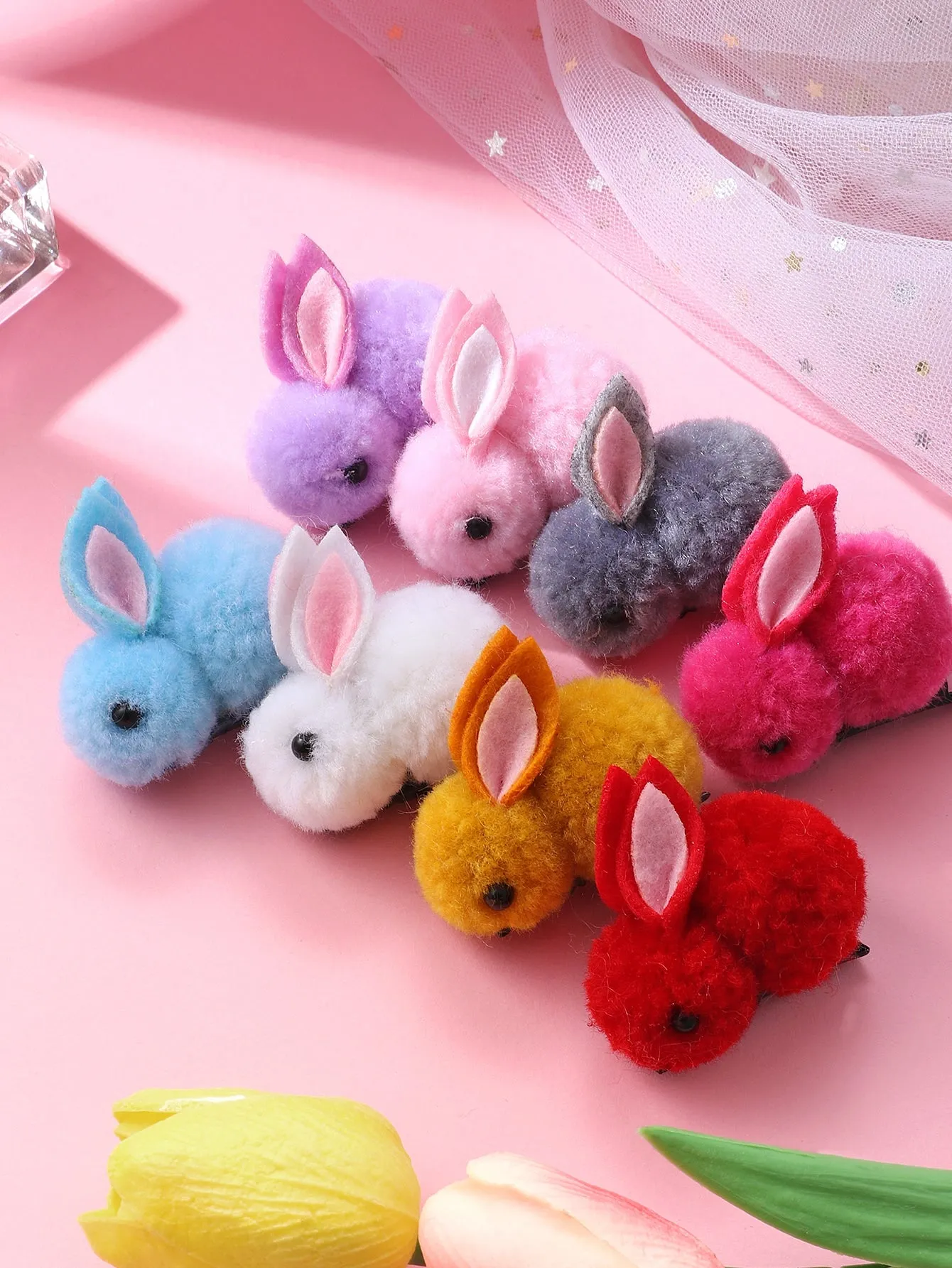 8pcs Rabbit Decor Hair Clip for Women Barrette Styling Hair Accessories