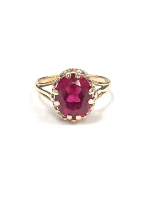 9ct Yellow Gold Ruby Ring