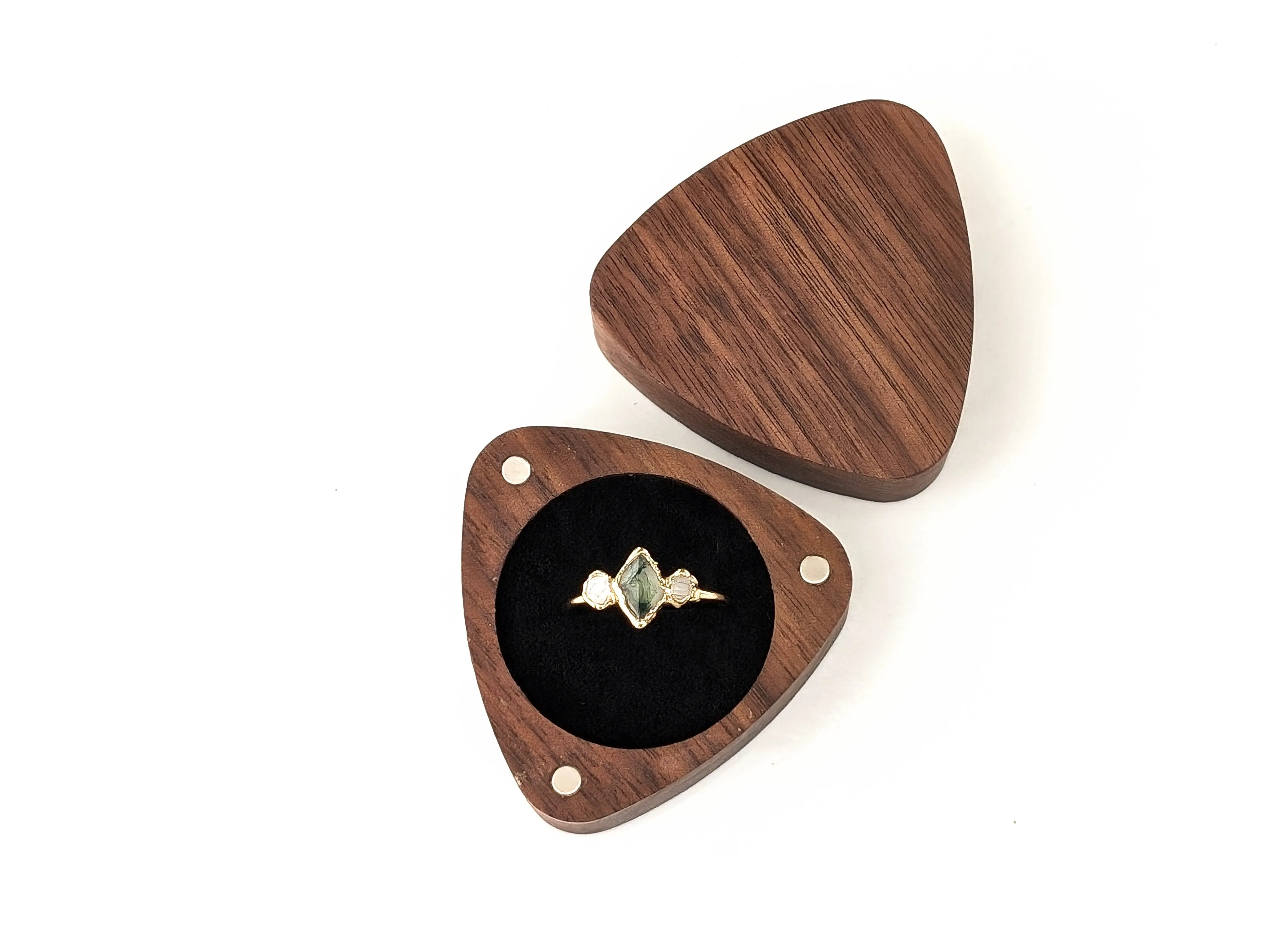 ADD-ON - Triangular shape wooden ring gift box