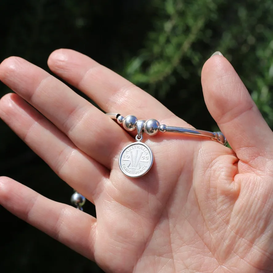 Australia 1955 Threepence Bracelet, 20cm or 8 inches