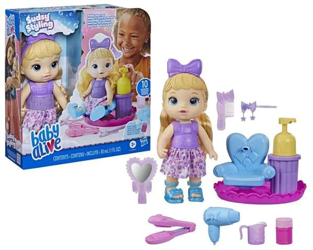 Baby Alive Sudsy Styling Doll Blonde