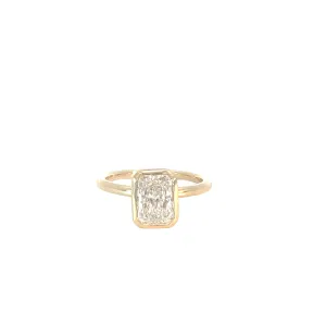 Bezel Set Radiant Lab Grown Engagement Ring