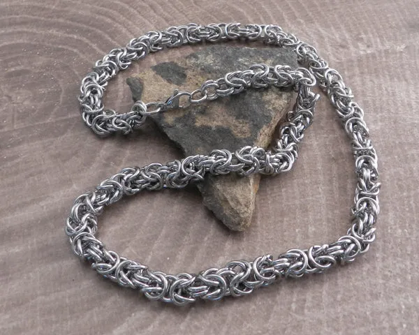 Byzantine Rope Stainless Steel Wallet Chain