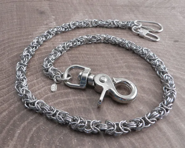 Byzantine Rope Stainless Steel Wallet Chain