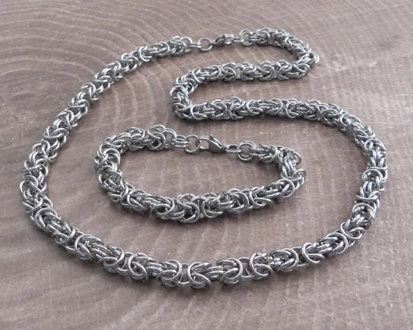 Byzantine Rope Stainless Steel Wallet Chain