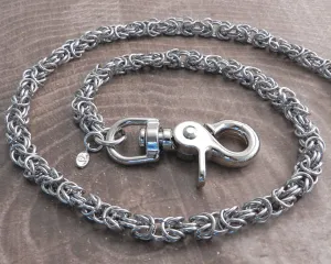 Byzantine Rope Stainless Steel Wallet Chain