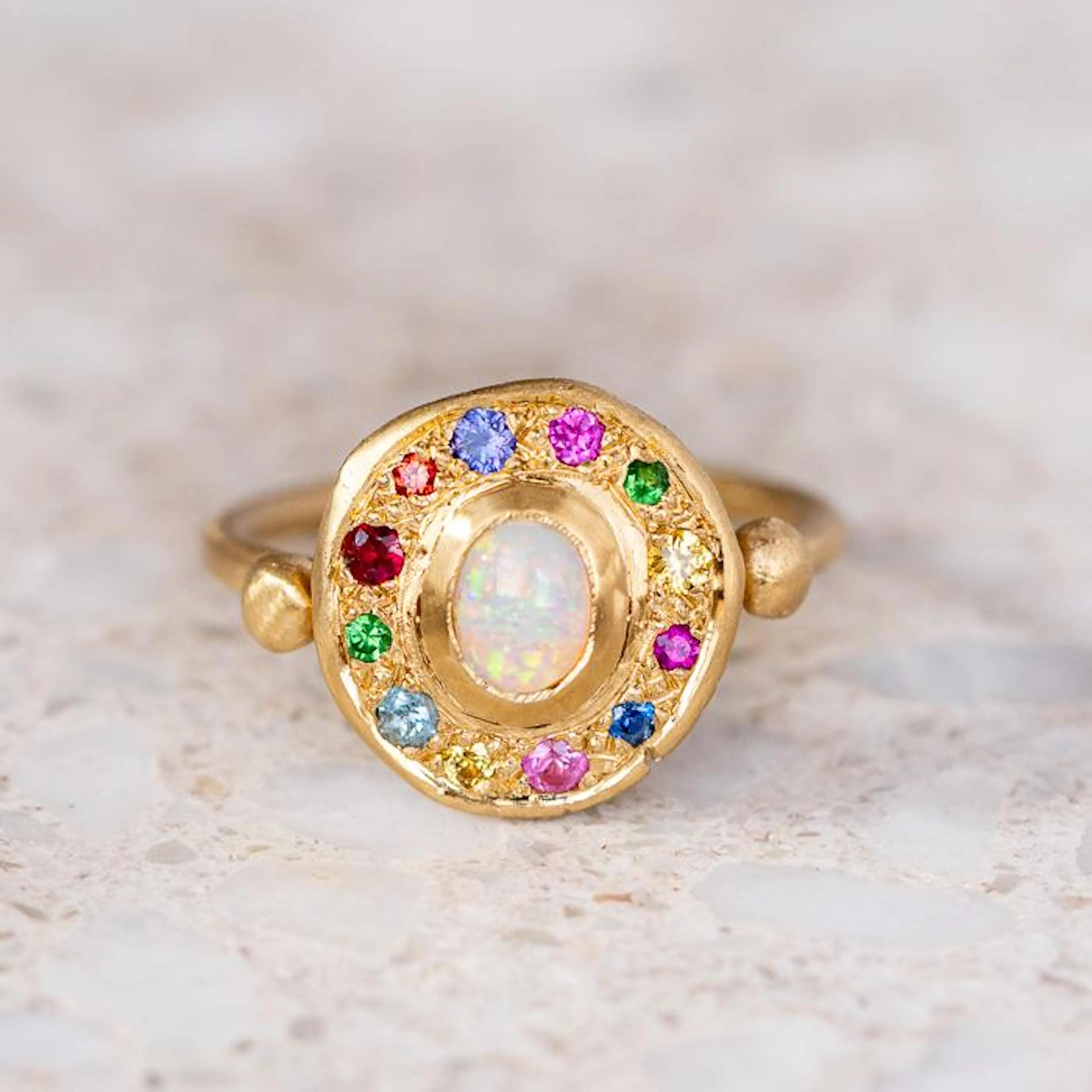 Carnivale Crystal Opal Eclipse Ring