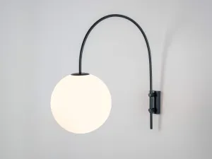 Charcoal grey curve wall light