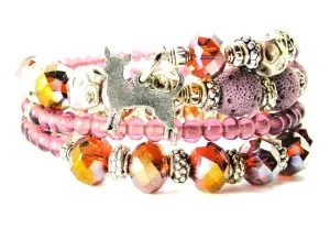 Chihuahua Silhouette Multi Wrap Bracelet