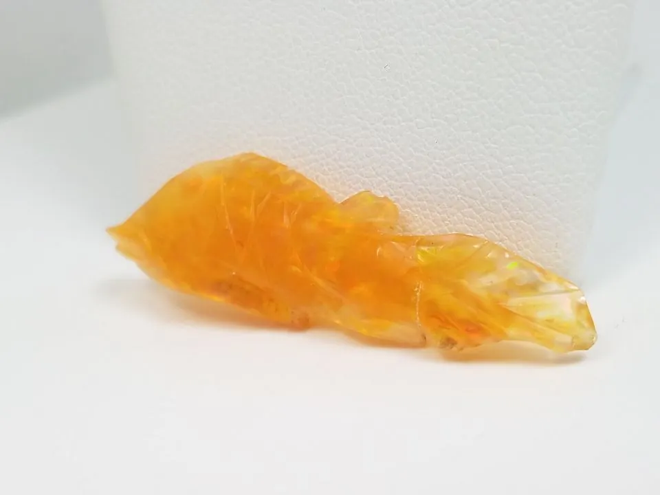 Cool Mexican Fire Opal Carved Fish