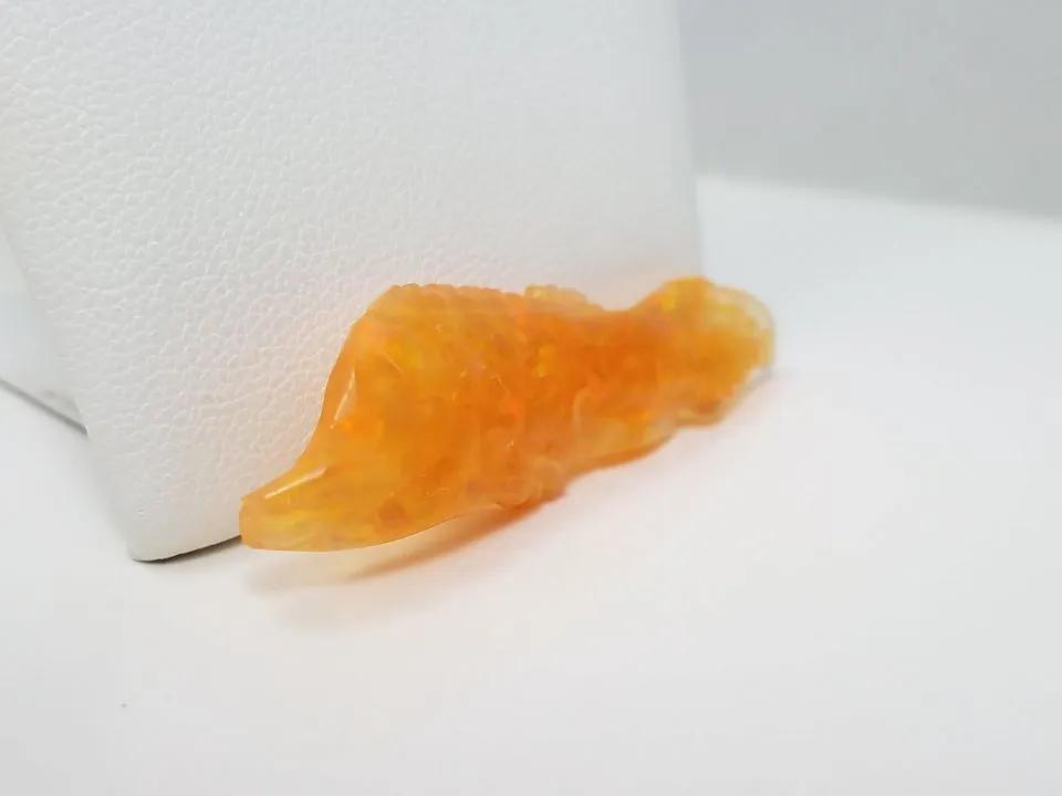 Cool Mexican Fire Opal Carved Fish