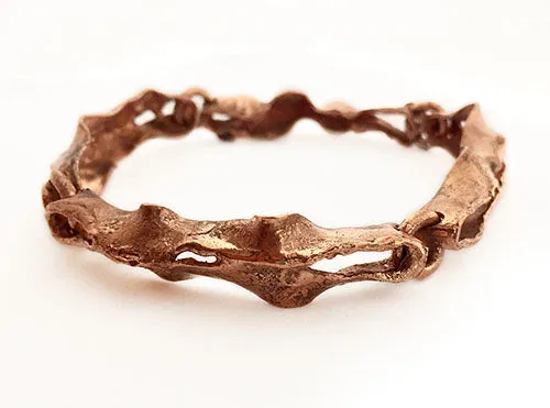 Copper Seaweed Handmade Bangle Bracelet