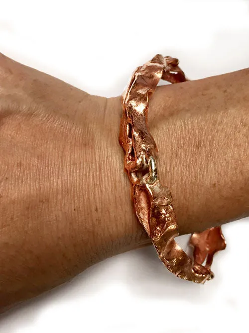 Copper Seaweed Handmade Bangle Bracelet