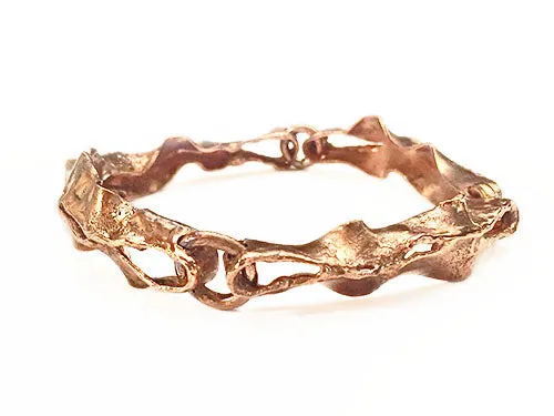 Copper Seaweed Handmade Bangle Bracelet