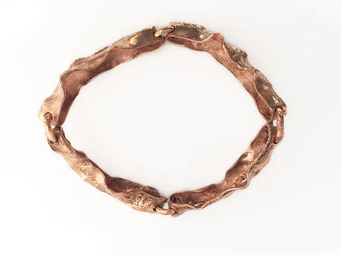 Copper Seaweed Handmade Bangle Bracelet