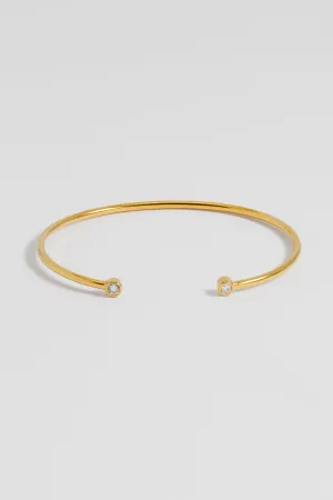 CZ Open Cuff Bangle