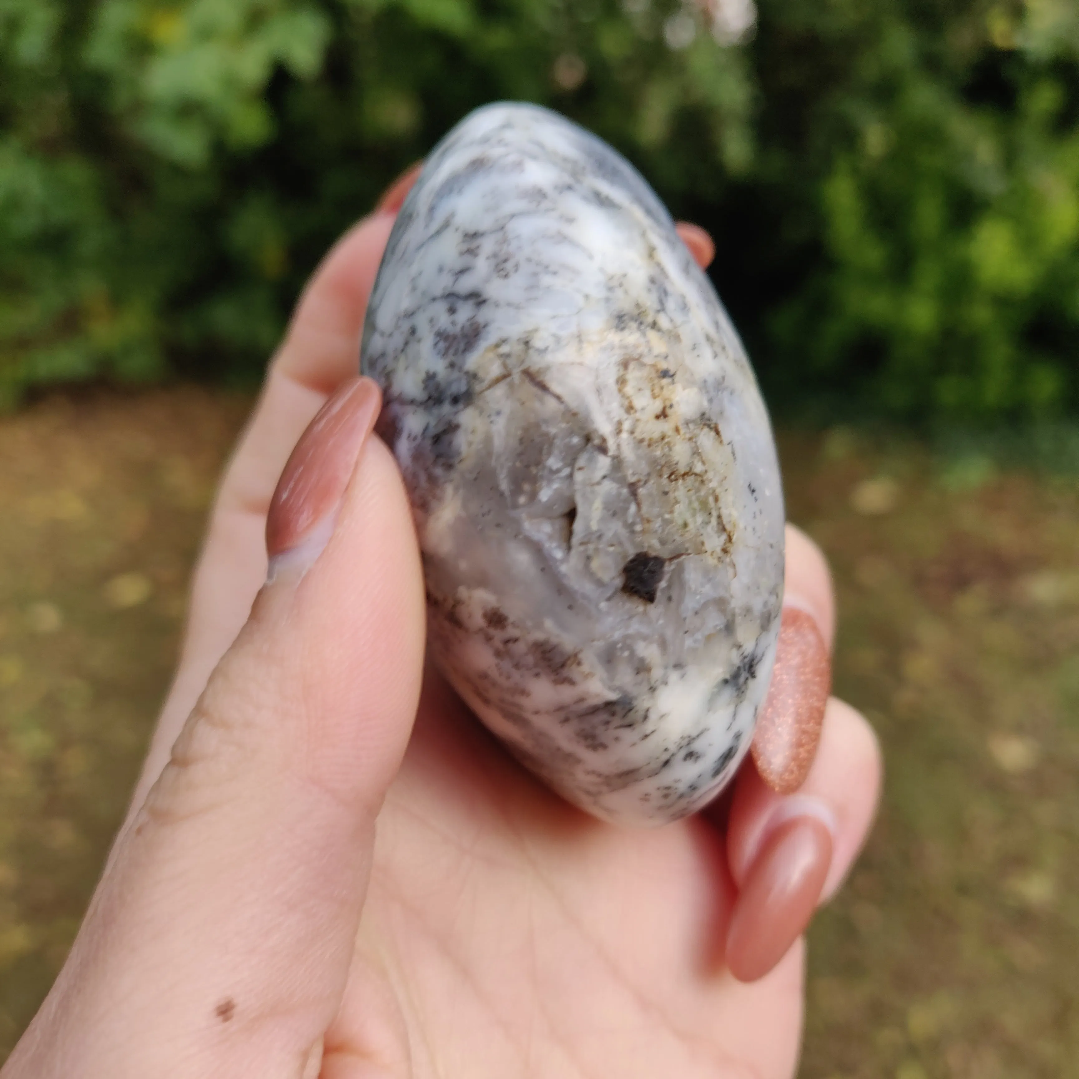 Dendritic Opal  Palm Stone (#13)