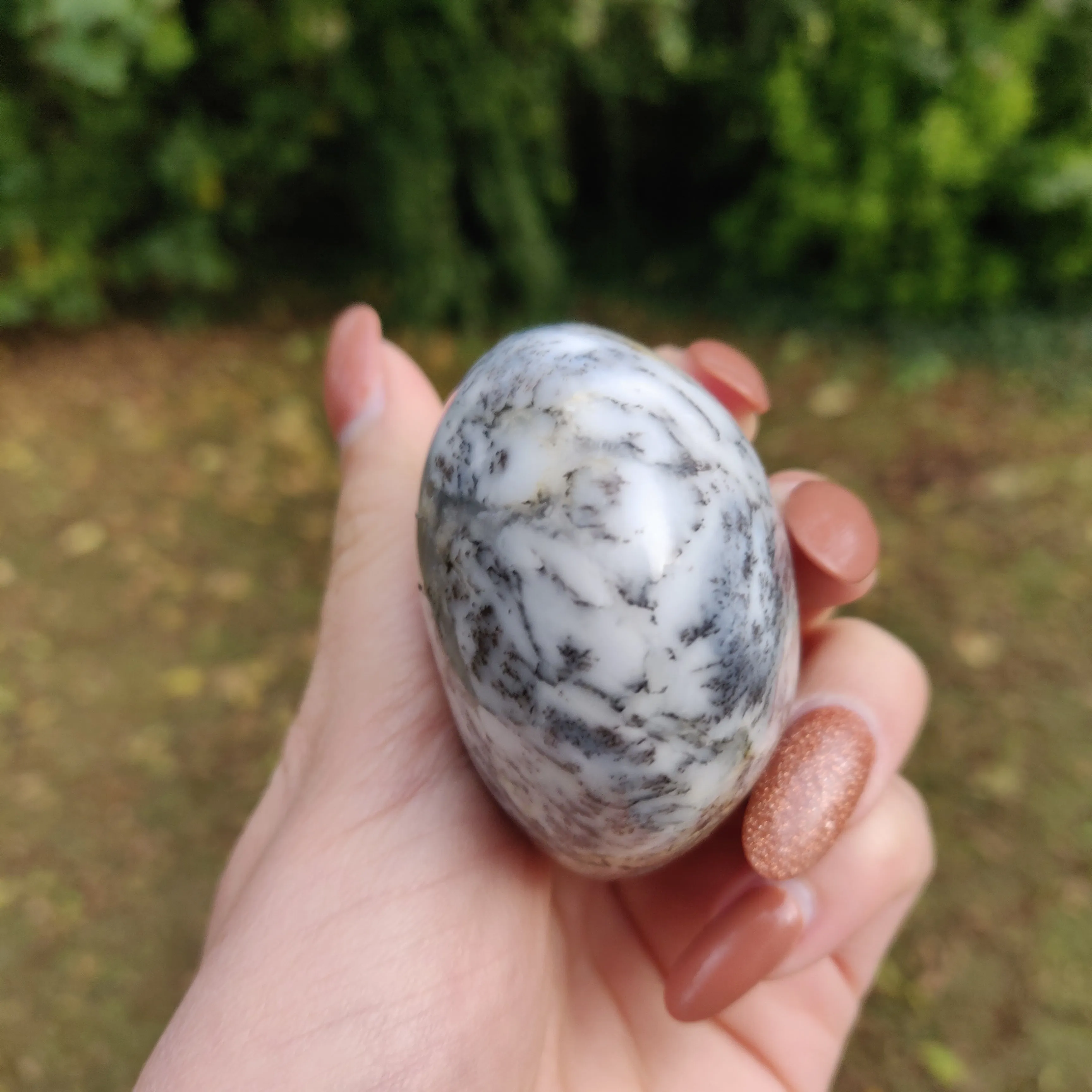 Dendritic Opal  Palm Stone (#13)