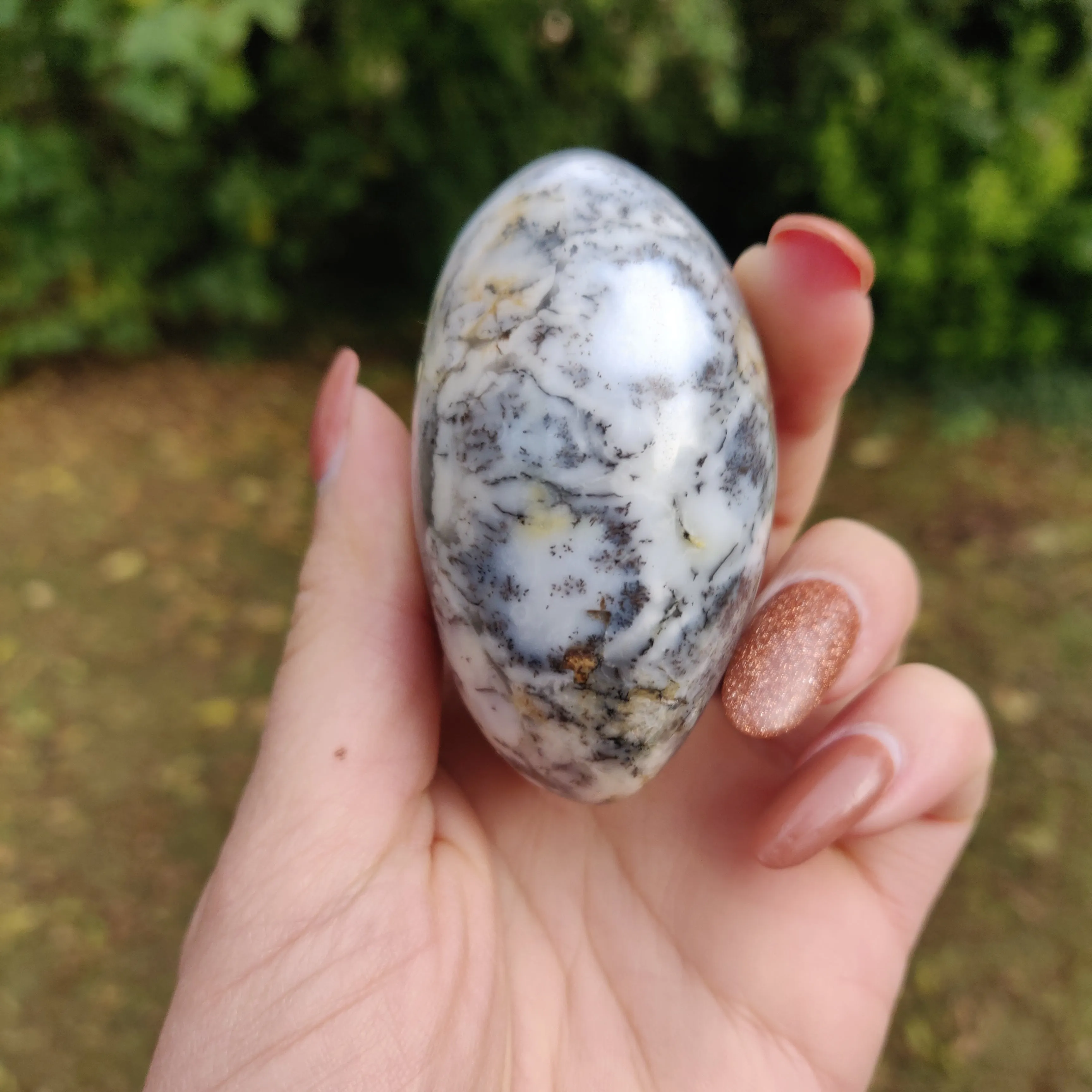 Dendritic Opal  Palm Stone (#13)